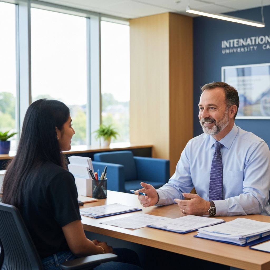Education advisor with student